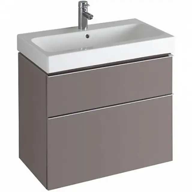 Geberit ICon Тумба 74х62х47,7 см, с двумя выдвижными ящиками, цвет: платиновый 840377000