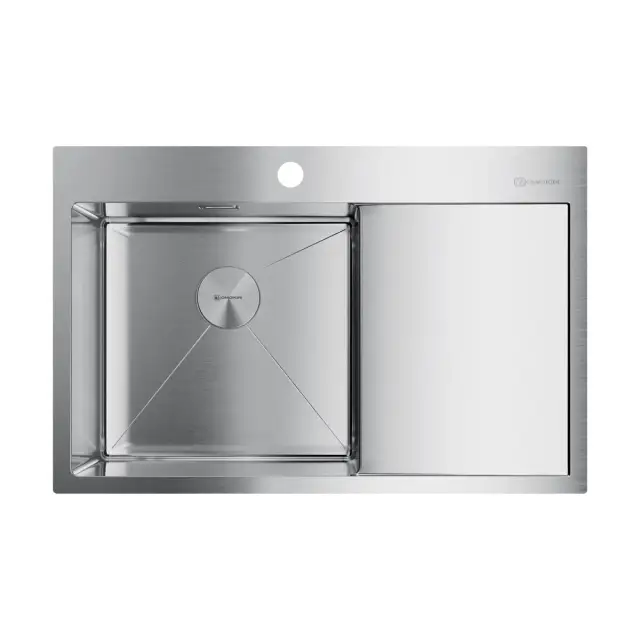 Omoikiri Akisame 78-L-IN Кухонная мойка нерж. сталь 78x51 см, цвет: нержавеющая сталь 4973060