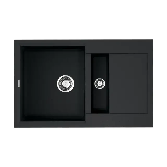 Omoikiri Sakaime 78-2-BL Кухонная мойка Tetogranit 78x50 см, цвет: черный 4993114
