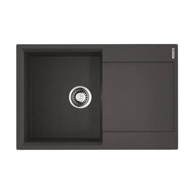Omoikiri Daisen 78-BL Кухонная мойка Artgranit 78x51 см, цвет: черный 4993327