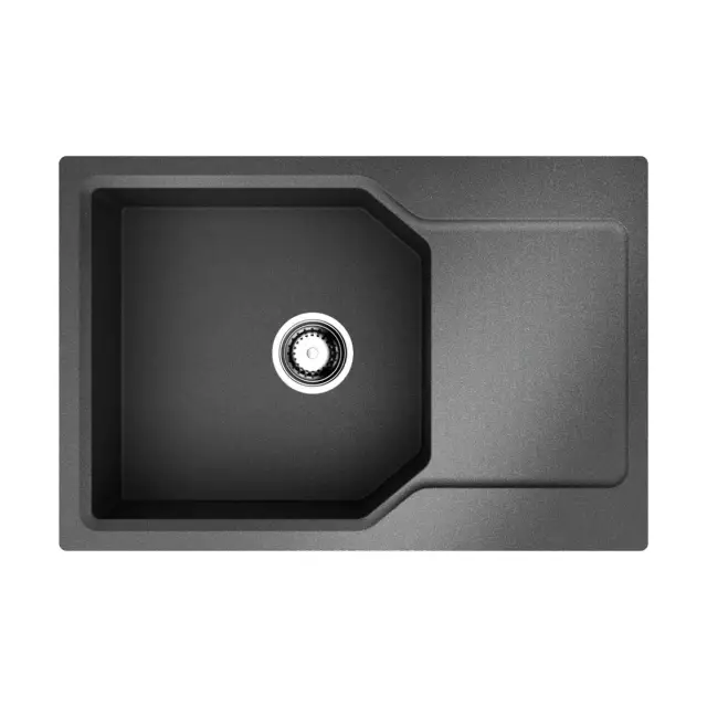 Omoikiri Yonaka 78-LB-BL Кухонная мойка Artgranit 78x51 см, цвет: черный 4993341