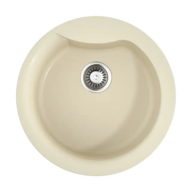 Omoikiri Yasugata 48R-BE Кухонная мойка Tetogranit 48,5x48,5 см, цвет: ваниль 4993131