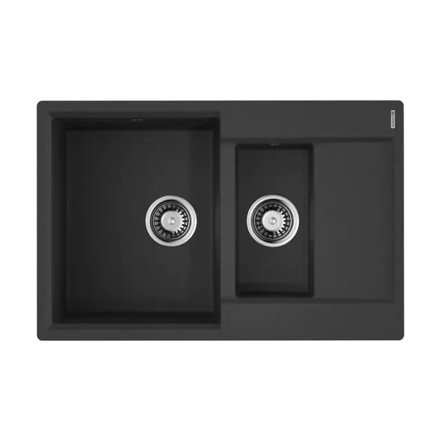 Omoikiri Daisen 78-2-BL Кухонная мойка Artgranit 78x51 см, цвет: черный 4993334