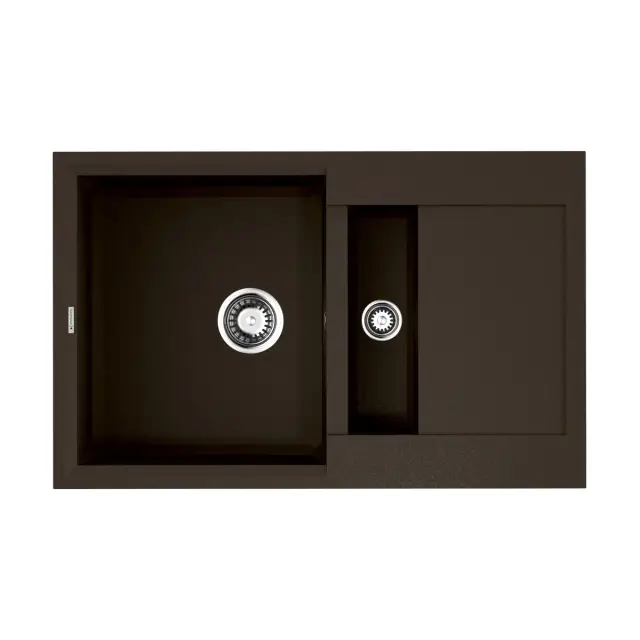 Omoikiri Sakaime 78-2-DC Кухонная мойка Tetogranit 78x50 см, цвет: темный шоколад 4993198