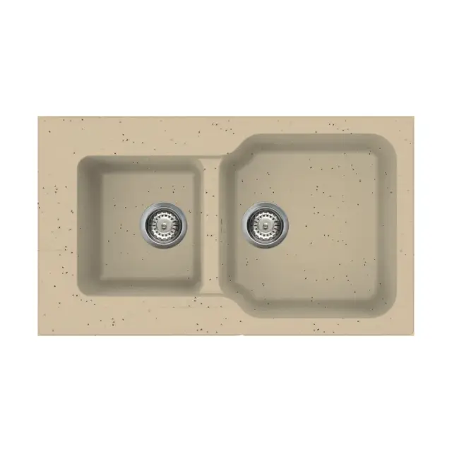 Omoikiri Maru 86-2-CH Кухонная мойка Tetogranit 86x50 см, цвет: шампань 4993291