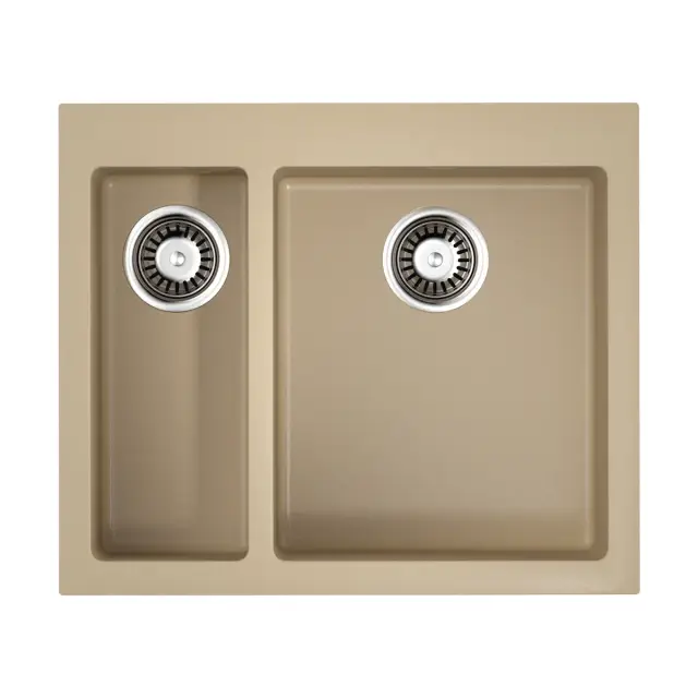 Omoikiri Bosen 59-2-CH Кухонная мойка Tetogranit 59x50 см, цвет: шампань 4993245