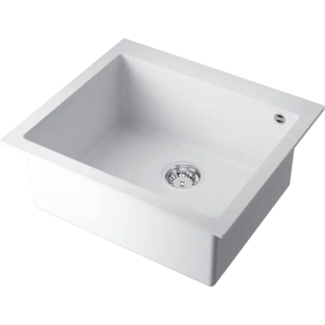 Omoikiri Bosen 57-WH Кухонная мойка Tetogranit 57x50 см, цвет: белый 4993148