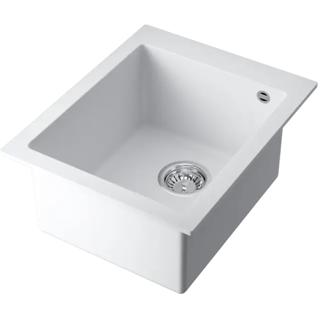 Omoikiri Bosen 41-WH Кухонная мойка Tetogranit 41x50 см, цвет: белый 4993144