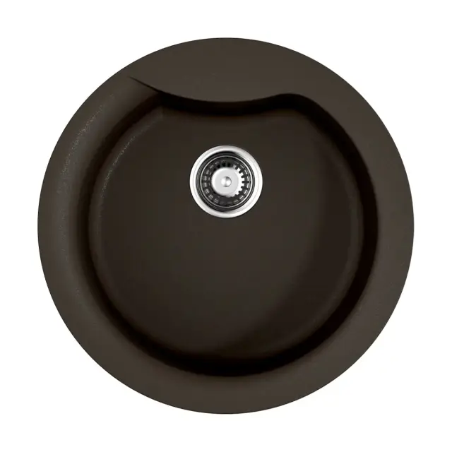 Omoikiri Yasugata 48R-DC Кухонная мойка Tetogranit 48,5x48,5 см, цвет: темный шоколад 4993211