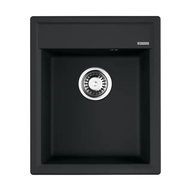 Omoikiri Daisen 42-BL Кухонная мойка Artgranit 42x51 см, цвет: черный 4993606