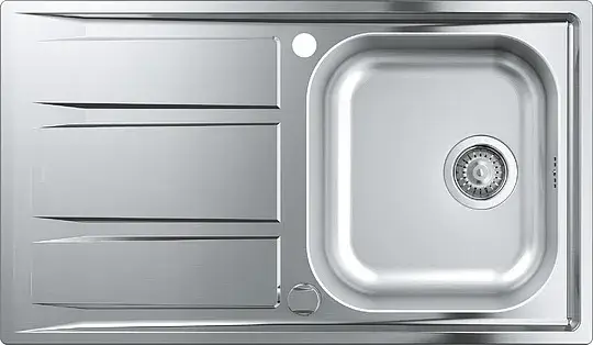 Grohe K400 Кухонная мойка из нержавеющей стали 86x18,5 см, с крылом, цвет: нержавеющая сталь 31566SD0