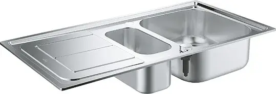 Grohe K300 Кухонная мойка из нерж. стали 86x17,5 см, с крылом и доп. чашей, цвет: нержавеющая сталь 31564SD0