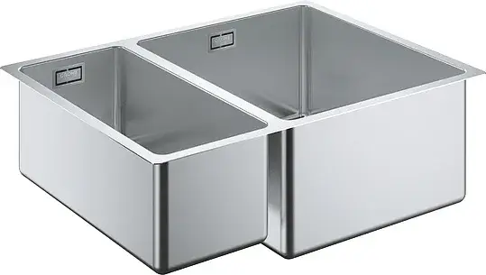 Grohe K700U Кухонная мойка из нержавеющей стали 58,5x19,5 см, с доп. чашей, цвет: нержавеющая сталь 31576SD0