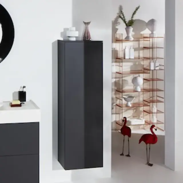 Laufen Kartell Шкаф подвесной, 40х27хh130 см, SX, цвет серая галька 4.0828.1.033.641.1