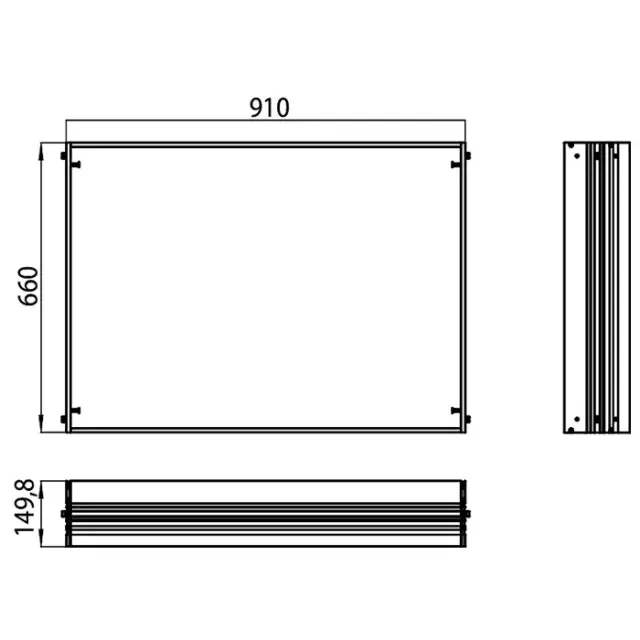 Emco Prestige2 Монтажная рама 91x66 cм, для встраиваемых зеркальных шкафов 989705007 9897 000 07