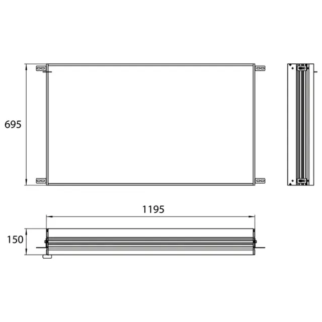 Emco Evo Монтажная рама для встраиваемого зеркального шкафа 1200, 119,5xh69,5 cм, 9397 000 04