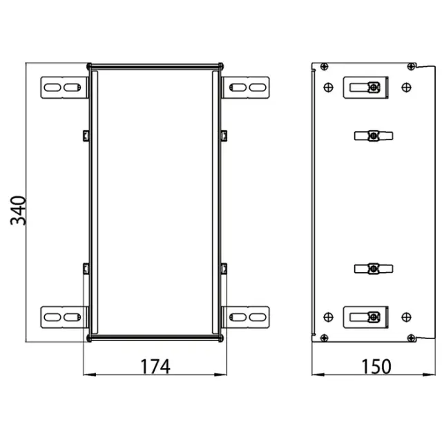 Emco Asis Монтажная рама 17,4х34 cм, для встраиваемых модулей 150 и 2.0 9725 000 21