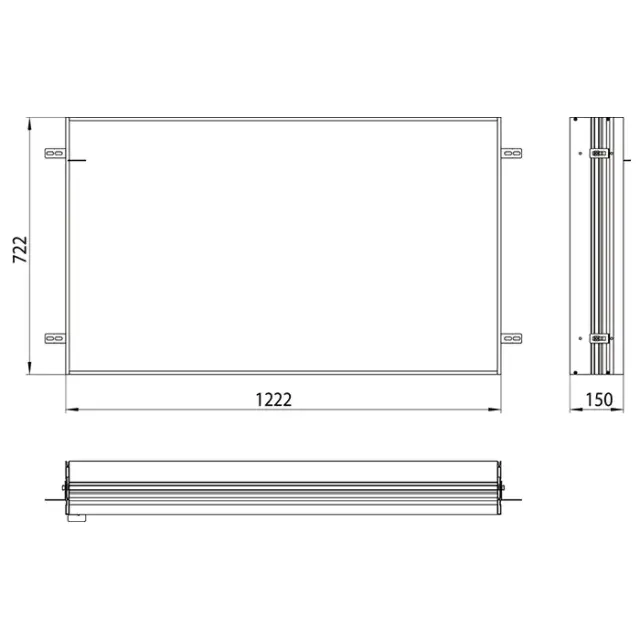 Emco Asis Prime Встраиваемая рама для зеркального шкафа, 122,2xh72,2 см, 9497 000 13
