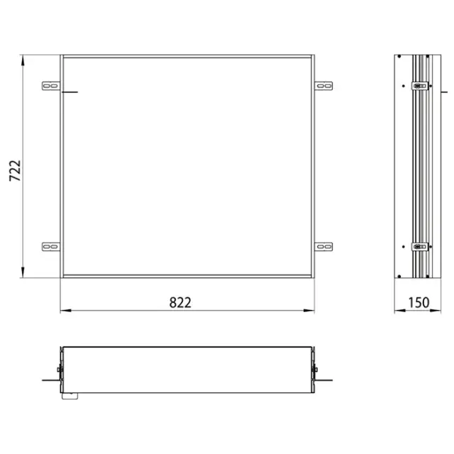Emco Asis Prime Встраиваемая рама для зеркального шкафа, 82,2xh72,2 см, 9497 000 11