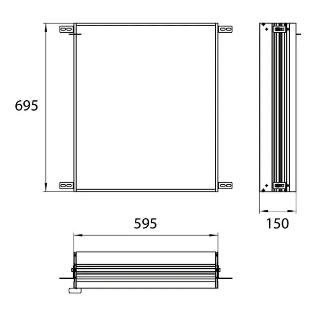 Emco Evo Монтажная рама для встраиваемого зеркального шкафа 600, 59,5xh69,5 cм, 9397 000 01