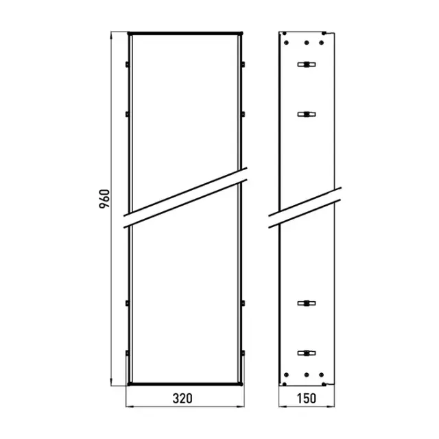Emco Asis Монтажная рама 32х96 cм, для модулей 300 9770 000 61
