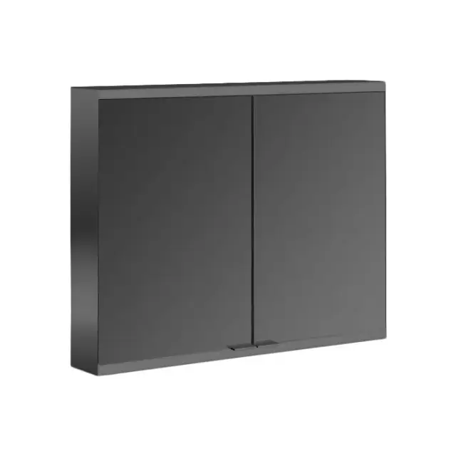 Emco Prime2 Зеркальный шкаф 80xh70 см, с подсветкой, розетка, цвет черный 9497 050 24