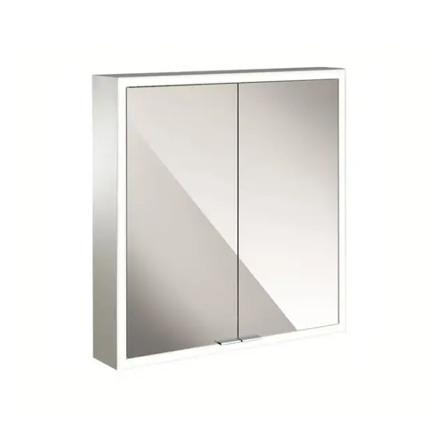 Emco Prime Зеркальный шкаф 60xh70 см, с подсветкой, розетка, цвет белый 9497 061 61