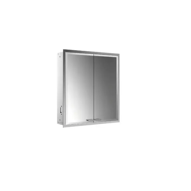 Emco Prestige2 Зеркальный шкаф 61,5 cм, встраиваемый, розетка, без Emco light system 9897 071 01
