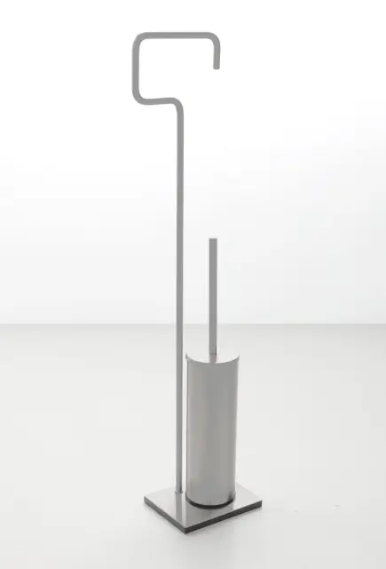 Bertocci Moon Стойка напольная с ершиком и полотенцедержателем, цвет: белый матовый 147 0370 0200