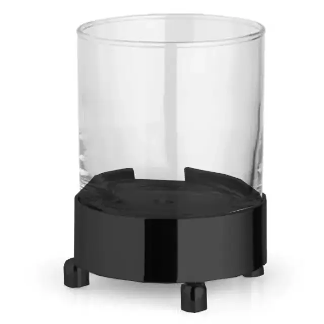 Bertocci Cinquecento Стакан для зубных щеток настольный, стеклянный прозрачный, цвет: черный 110 0530 0800