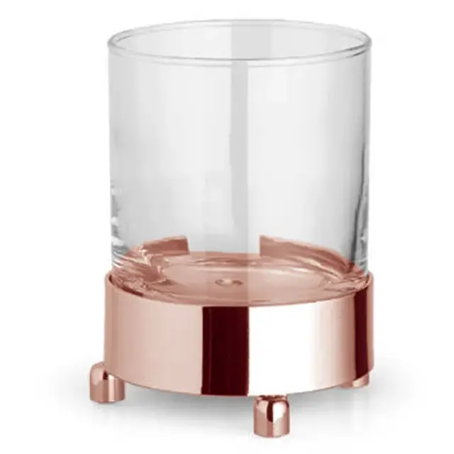 Bertocci Cinquecento Стакан для зубных щеток настольный, стеклянный матовый, цвет: розовое золото 110 0530 5500