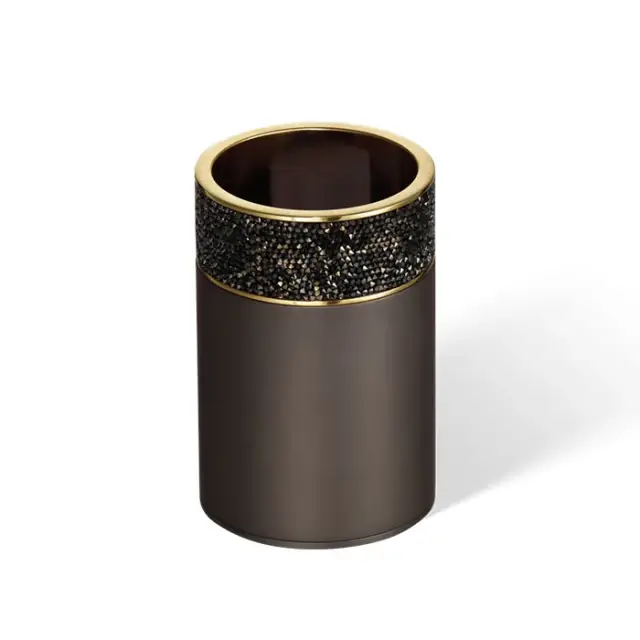 Decor Walther Rocks BOD1 Стакан настольный, с кристаллами Swarovski, цвет: темная бронза/золото 0933841
