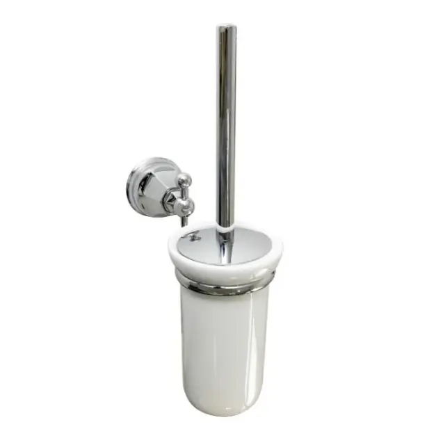 Nicolazzi Teide Ершик для унитаза подвесной с керамической колбой, цвет: хром/белый 1490CR05