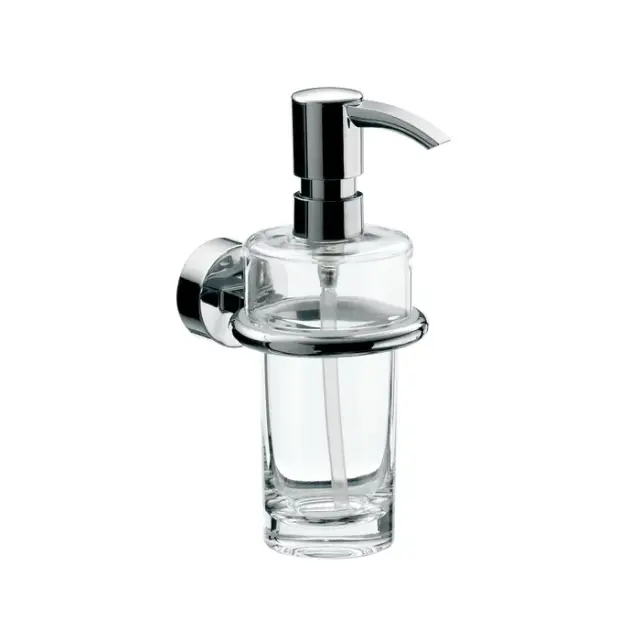 Emco Rondo2 Дозатор для жидкого мыла, прозрачное стекло, подвесной, цвет: хром 4521 001 00