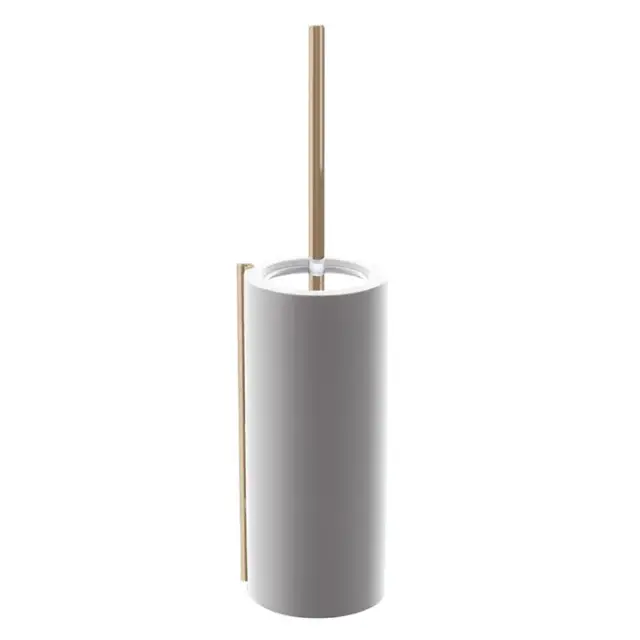 Bertocci Easy Ершик для унитаза напольный с композитной колбой, цвет: розовое золото 130 2922 5500