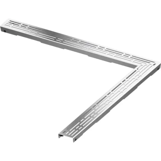 Tece Drainline Декоративная решетка углового трапа basic 120х120 см, цвет: нерж. сталь глянцевая 611210