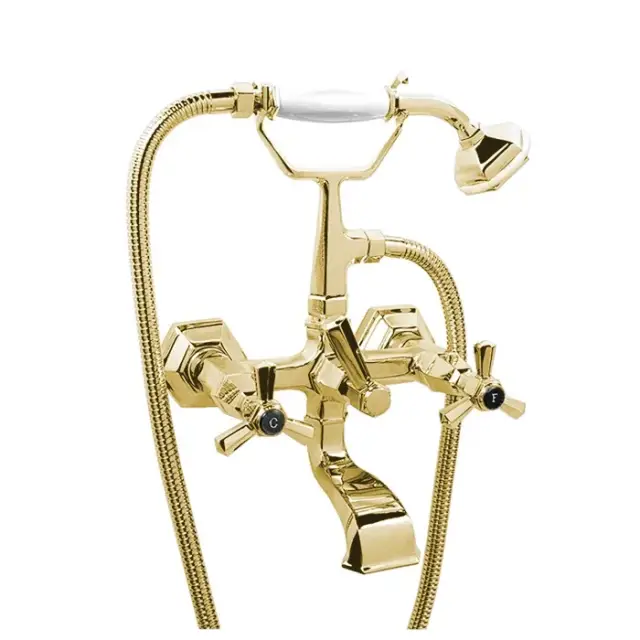 Stella Eccelsa Смеситель для ванны 3274/306 с ручным душем, цвет золото 24К EC 02206 AU00