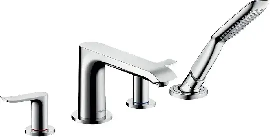 Hansgrohe Metris Смеситель на борт ванны, с ручным душем, внешняя часть, цвет: хром 31442000