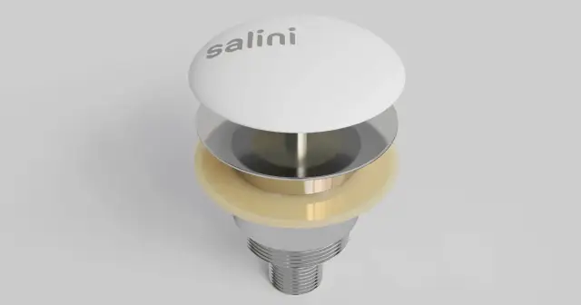 Salini D 401 Донный клапан для ванны из S-Sense, Click-Clack цвет: белый матовый 151201M