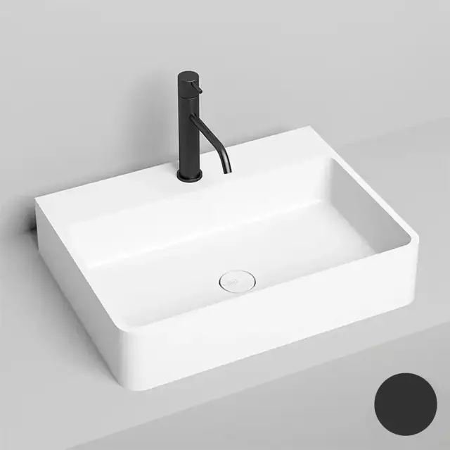 Salini Ottavia S-Stone Раковина накладная 60х45х13,3h, матовый цвет: RAL 1103201MF