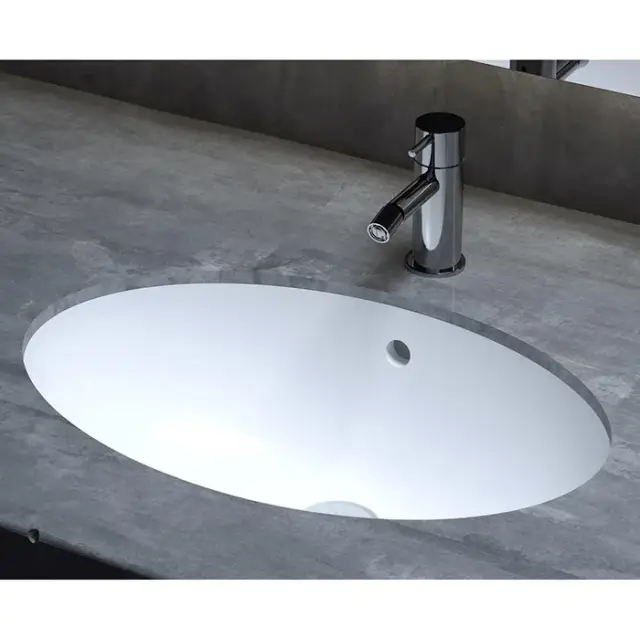 Salini Marea 12 S-Sense Раковина встраиваемая снизу 56,5х39,4 см, цвет: белый глянцевый 1101109G