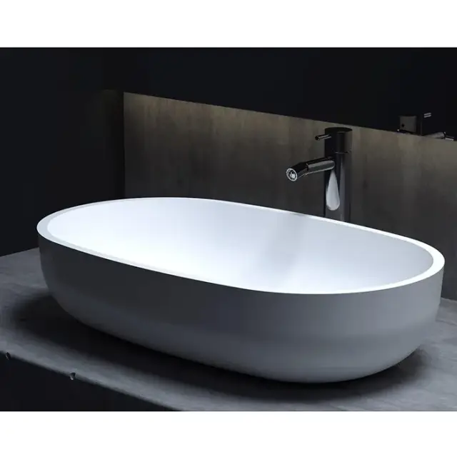 Salini Gloria 05 S-Stone Раковина накладная 64х38,5х14,5h, цвет белый матовый 1102205M