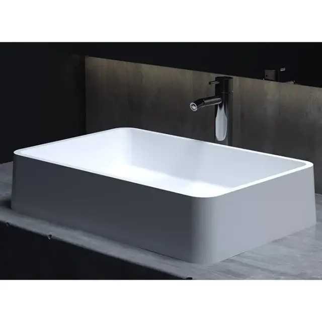 Salini Gloria 07 S-Stone Раковина накладная 59,5х39,5х12,5h, цвет белый матовый 1102207M