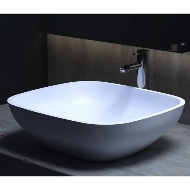 Salini Gloria 08 S-Stone Раковина накладная 49,5х44,5х15h, цвет белый матовый 1102208M