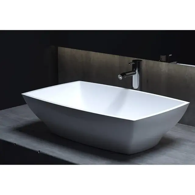 Salini Gloria 04 S-Stone Раковина накладная 60х38х15h, цвет белый матовый 1102204M