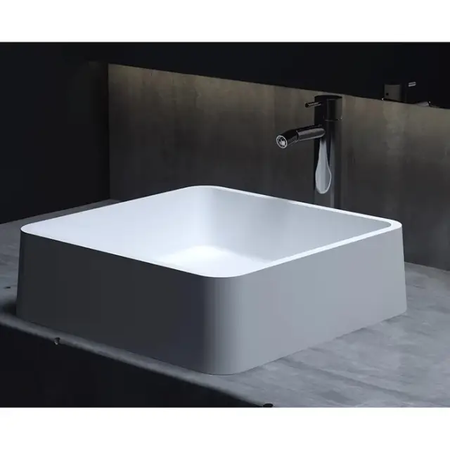 Salini Gloria 02 S-Stone Раковина накладная 41,5х41,5х12,5h, цвет белый матовый 1102202M