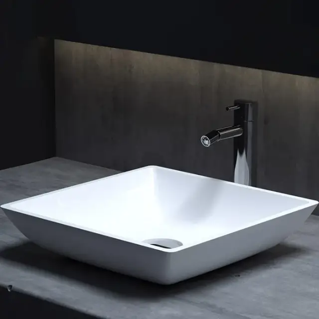 Salini Callista 04 S-Sense Раковина накладная 38х38х8,5h, цвет белый глянцевый 1101108G