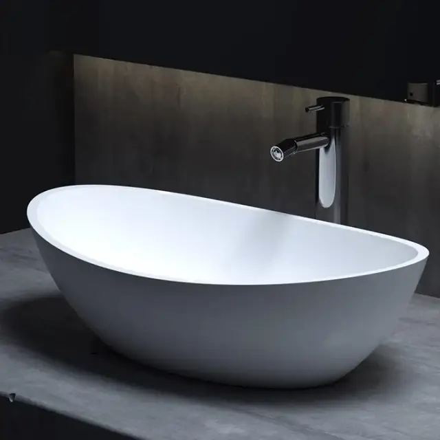 Salini Noemi S-Stone Раковина накладная 56х34х15h, цвет белый матовый 1101203SM