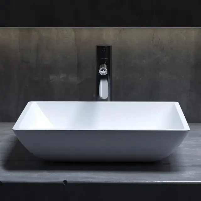 Salini Callista 03 S-Stone Раковина накладная 57,5х35х9h, цвет белый матовый 1101207SM