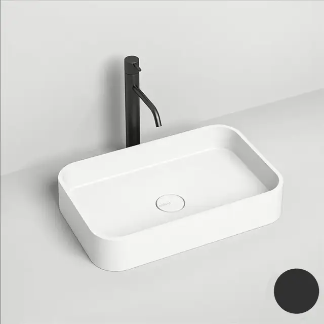 Salini Callista 01 S-Sense Раковина накладная 54,5х34,5х10h, черный глянц., RAL 1101104GF